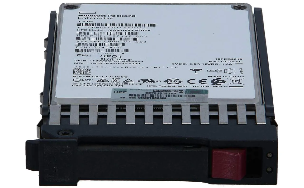 N9X91A HPE 1,6TB 12G 2,5INCH MU SAS SSD