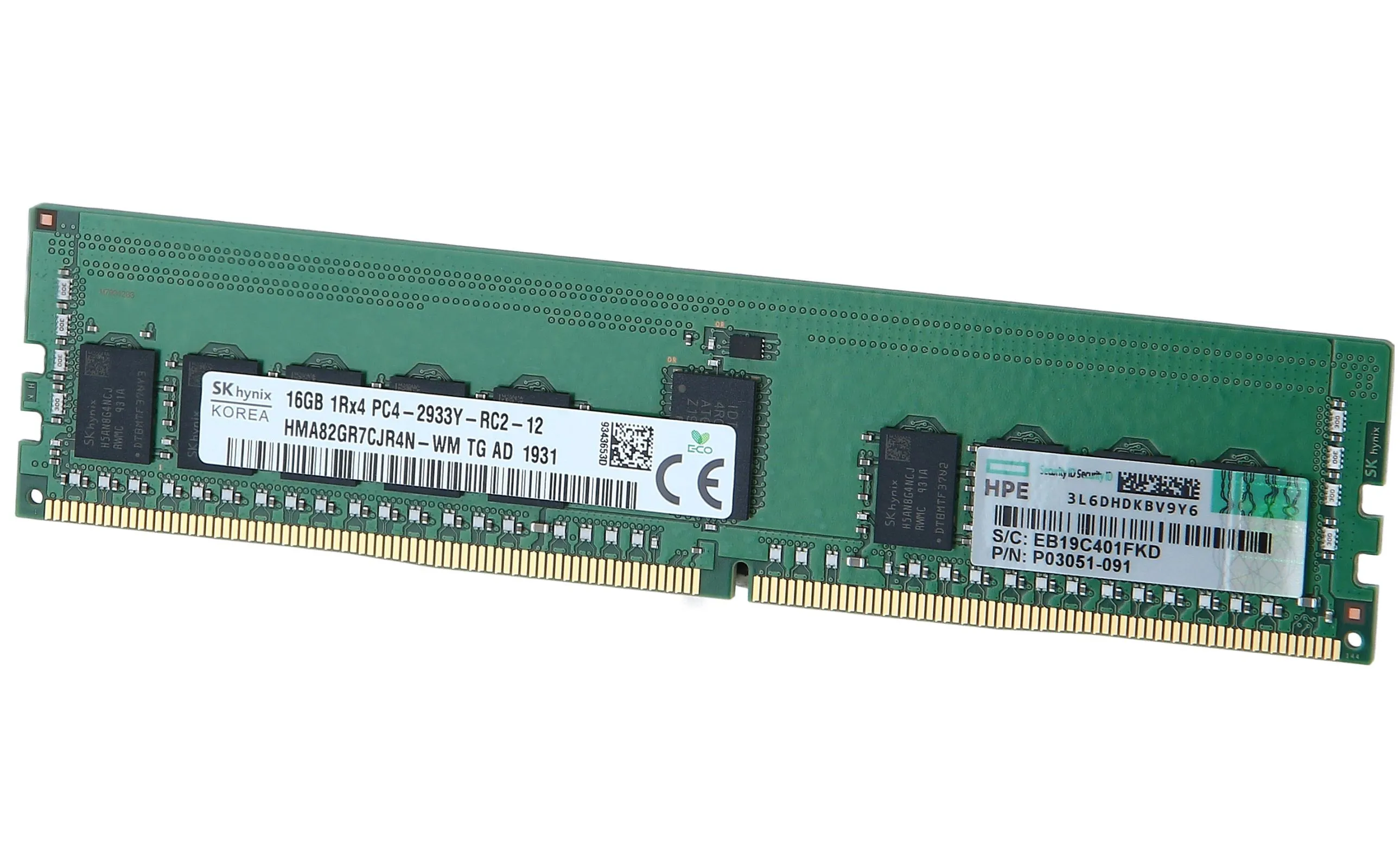 P00920-B21 HPE 16GB (1*16GB) 1RX4 PC4-23400Y-R DDR4-2933MHZ RDIMM