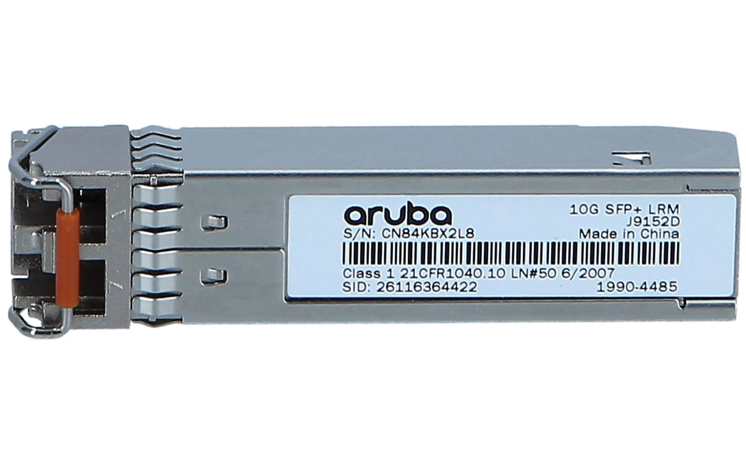 J9152D HPE ARUBA NETWORKING 10G SFP+ LC LRM 220M OM2 MMF TRANSCEIVER