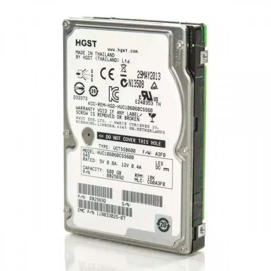 HUC106060CSS600 HITACHI 600GB 10K 6G 2.5INCH SAS HDD