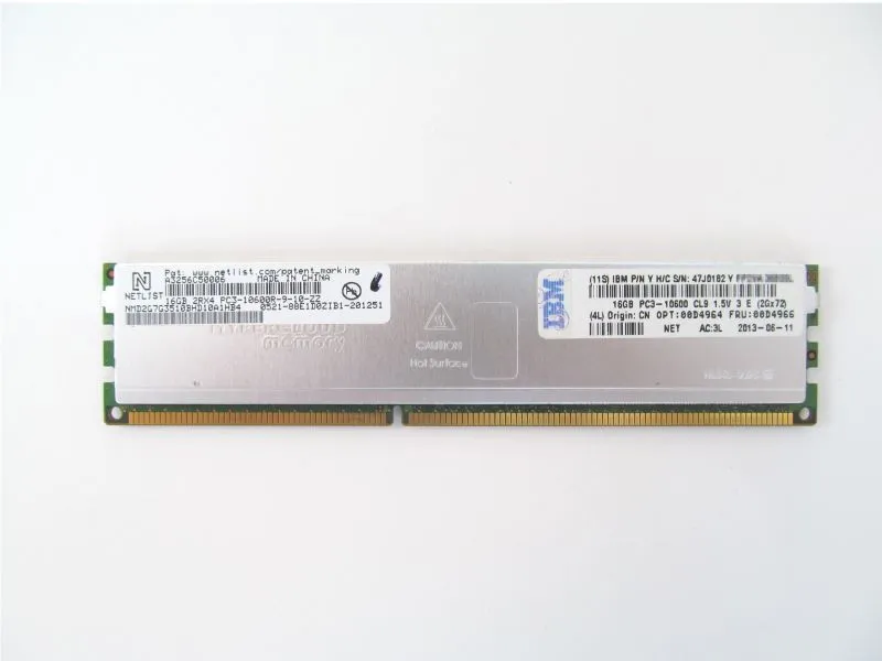00D4966 IBM IBM 16GB PC3-10600 CL9 ECC