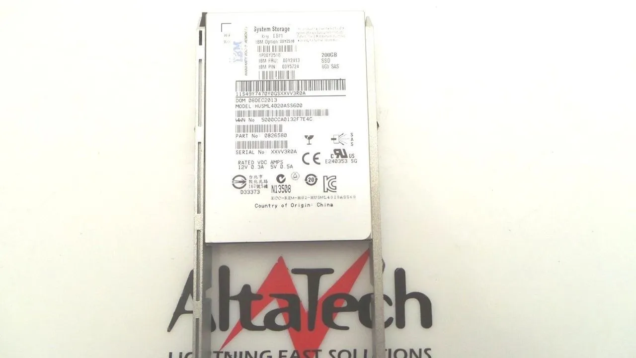 00Y2413 IBM IBM 2.5Ã¢ SAS SSD - 200GB