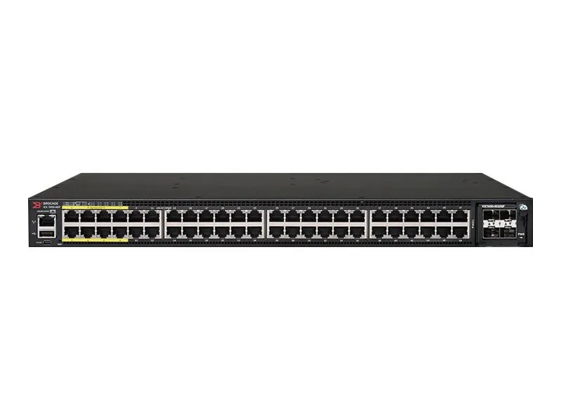 ICX7450-48P-E BROCADE ICX7450-48P-E 48-PORT GIGABIT ETHERNET POE+ SWITCH
