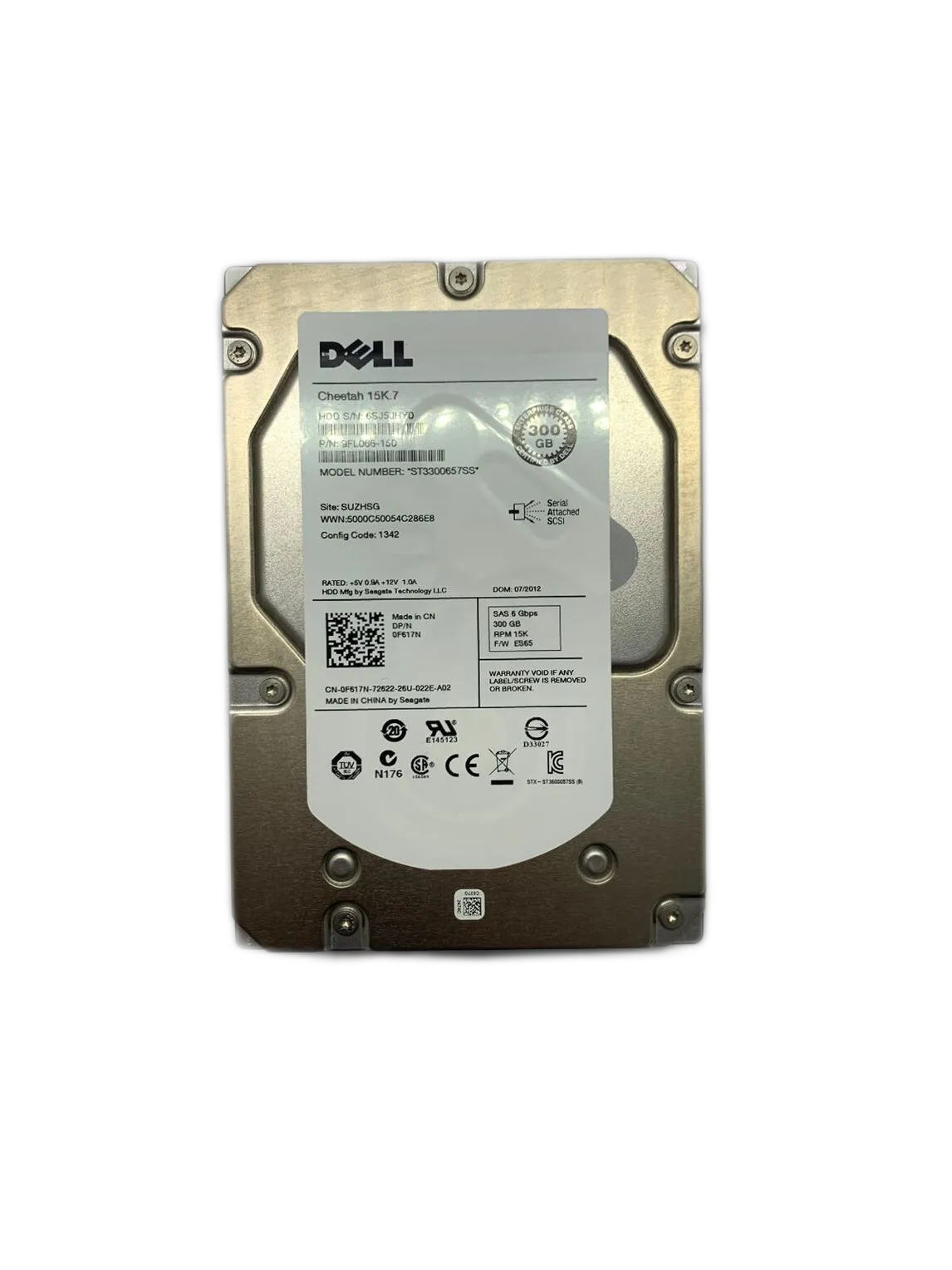 HD DELL 300GB 6G SAS 3.5 F617N ST3300657SS