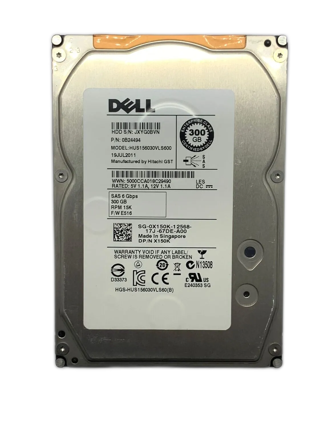 HD DELL 300GB 6G SAS 3.5 0X150K 0B24494