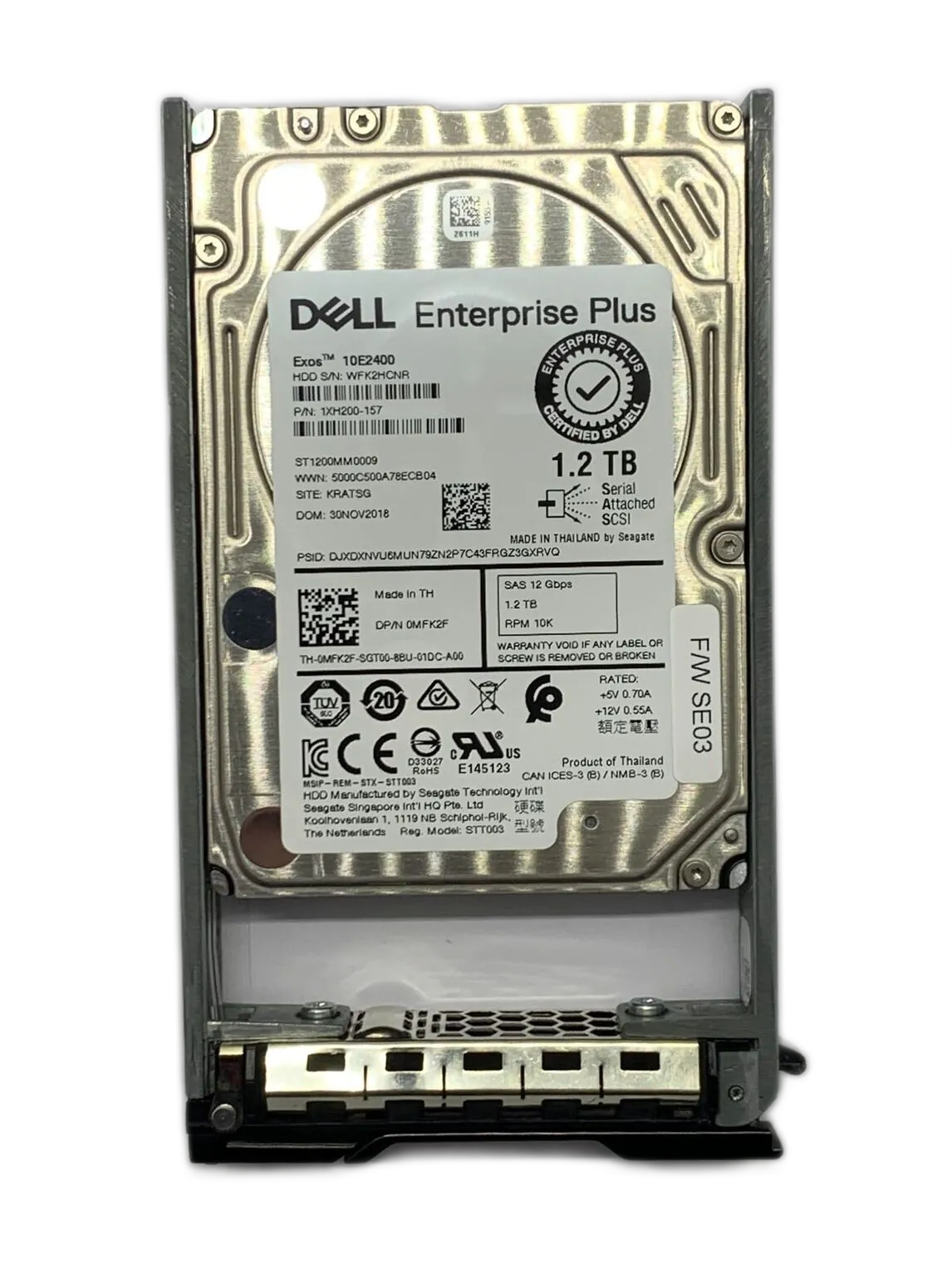 HD DELL 1.2TB SAS 12GB 2.5 COMPELLENT MFK2F ST1200MM0009