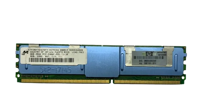 MEMÓRIA HP 8GB DDR2 PC2-5300F 667MHZ 398709-071 MT36HTS1G72FY-667A1D4