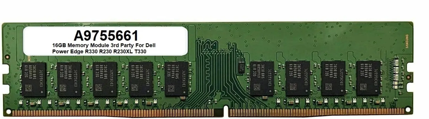Memória 16GB DDR4 2400MHz ECC UDIMM PC4-19200 para Servidores Dell