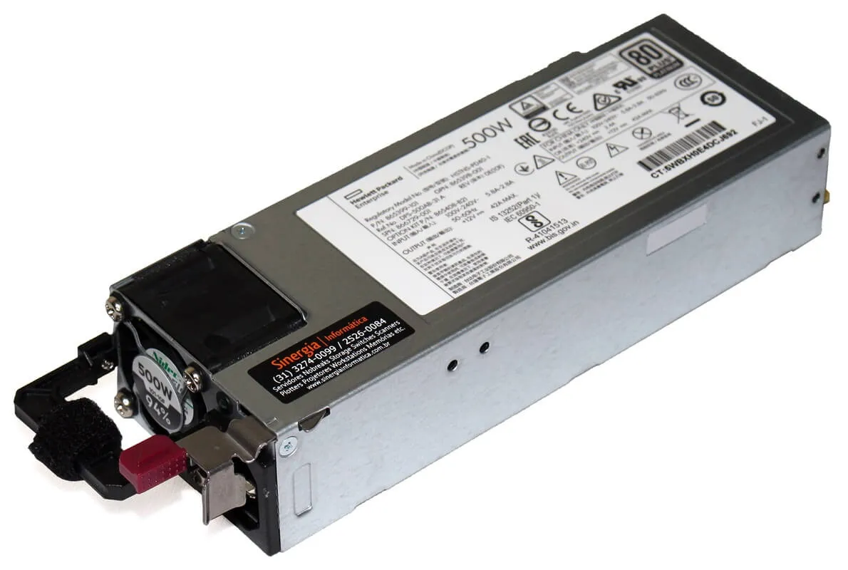 865399-101 HP HPE 500W Flex Slot Platinum Hot Plug Low Halogen Power Supply Kit