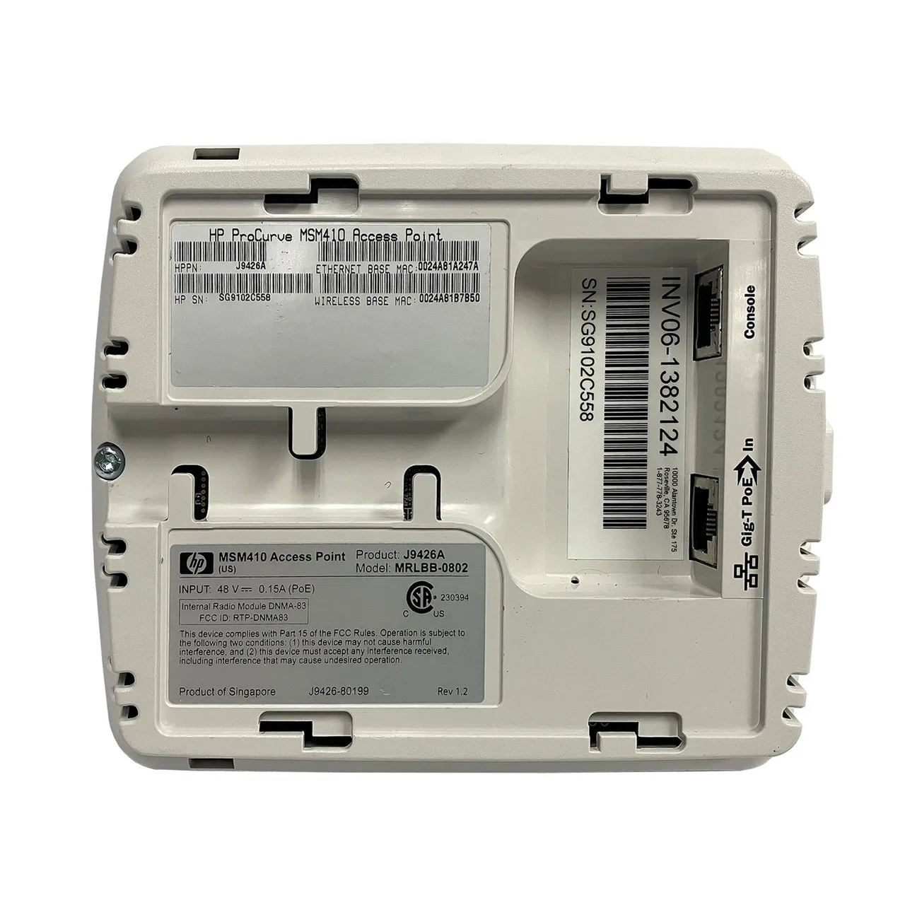 J9427-61201 HP HPE MSM410 Access Point (WW)