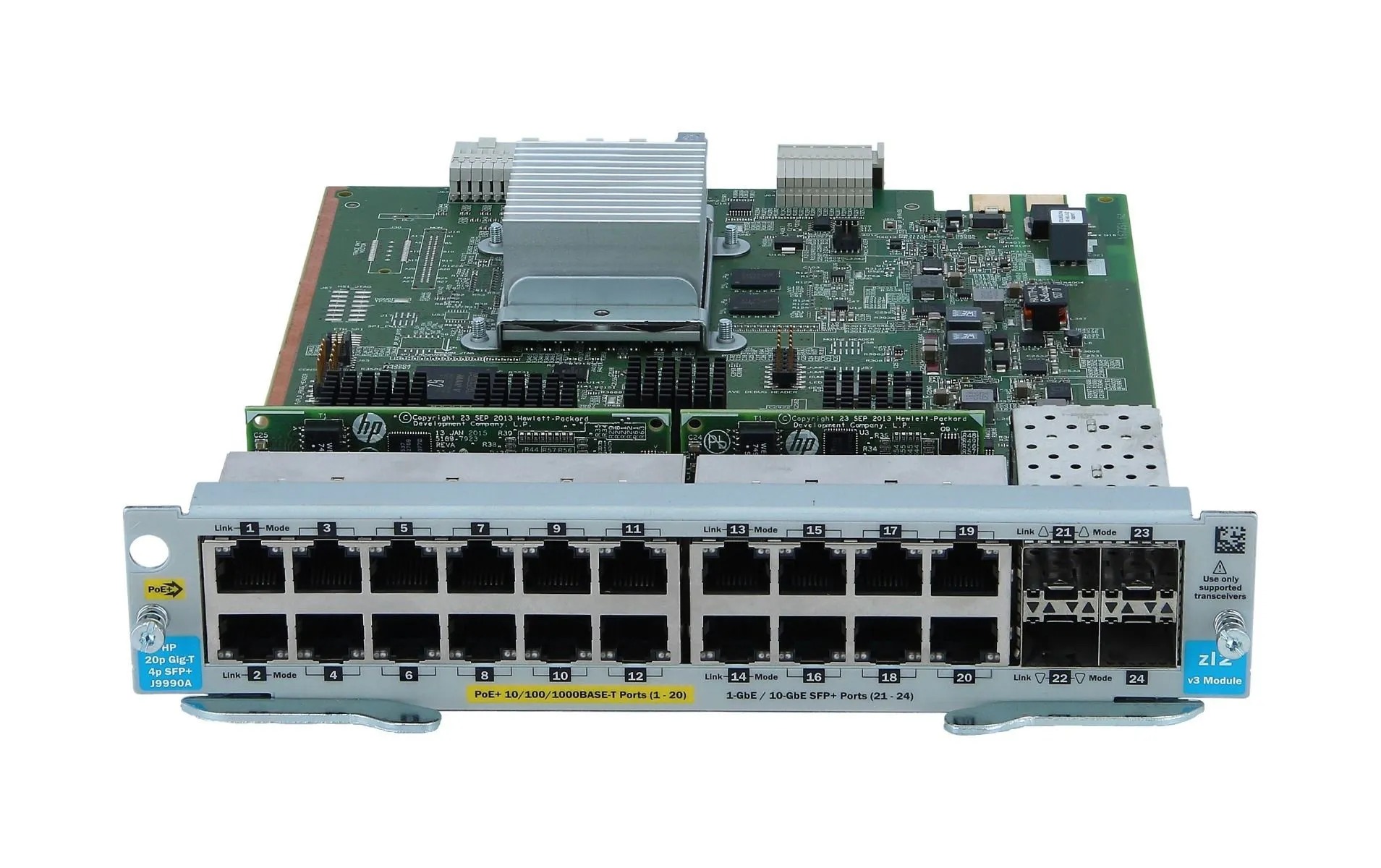 J9990A HP Aruba 20-port 10/100/1000BASE-T PoE+ / 4-port 1G/10GbE SFP+ MACsec v3 zl2 Module