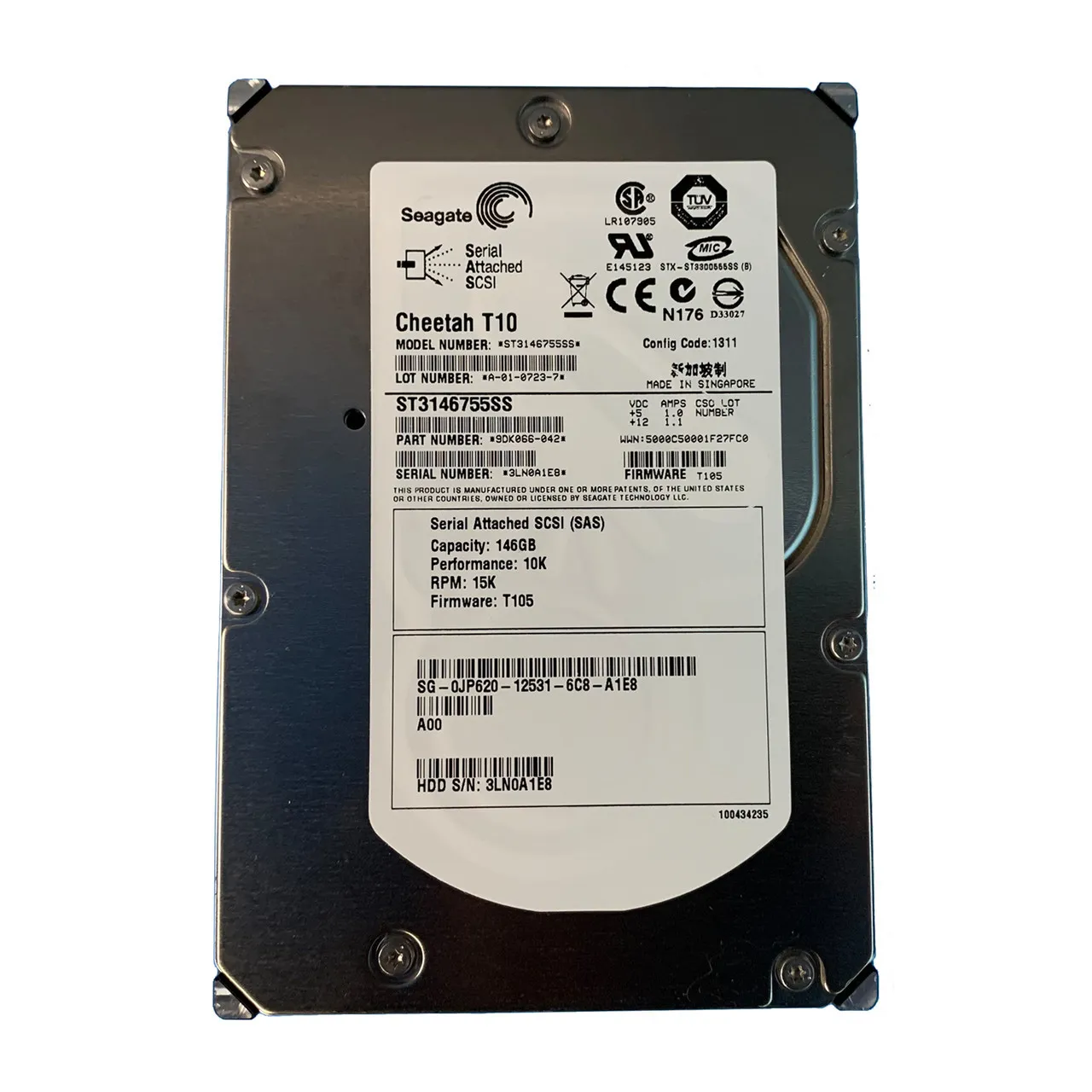JP620 DELL 146GB 10K 3.5IN SAS HDD