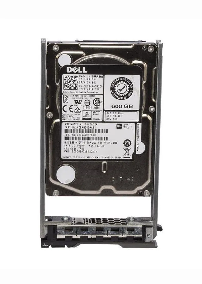 K786X DELL 600GB 15K 12G 2,5INCH 4KN SAS HDD