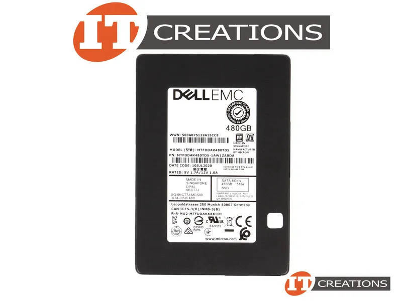 KCT7J DELL 480GB 6G 2,5INCH RI SATA SSD