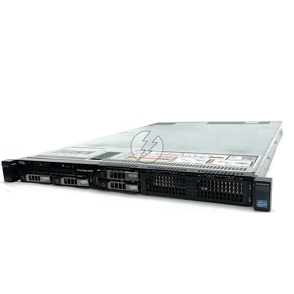 Kit Servidor Dell PowerEdge R620: 2x Xeon 6 core, RAM 128GB, 4x HD SAS 900GB + 1x Placa 2x SFP+ 10Gb