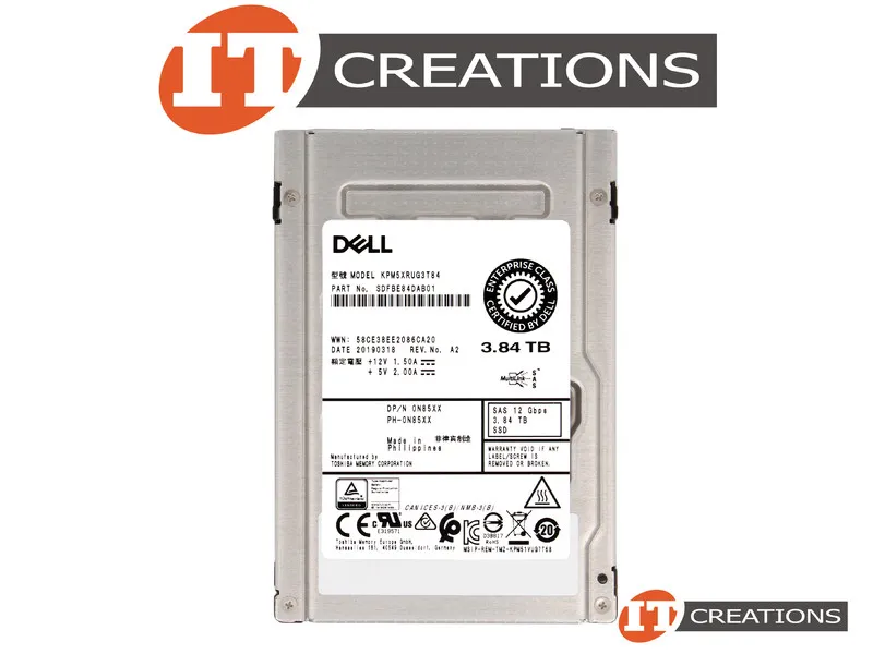KPM5XRUG3T84 DELL EMC 3.84TB 12G 2.5INCH RI SAS SSD