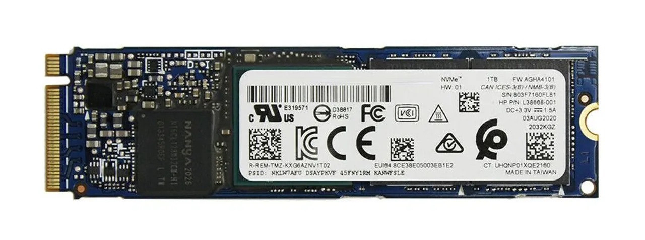 L38668-001 HP 1TB 2280 M.2 XG6 PCIE NVME SSD