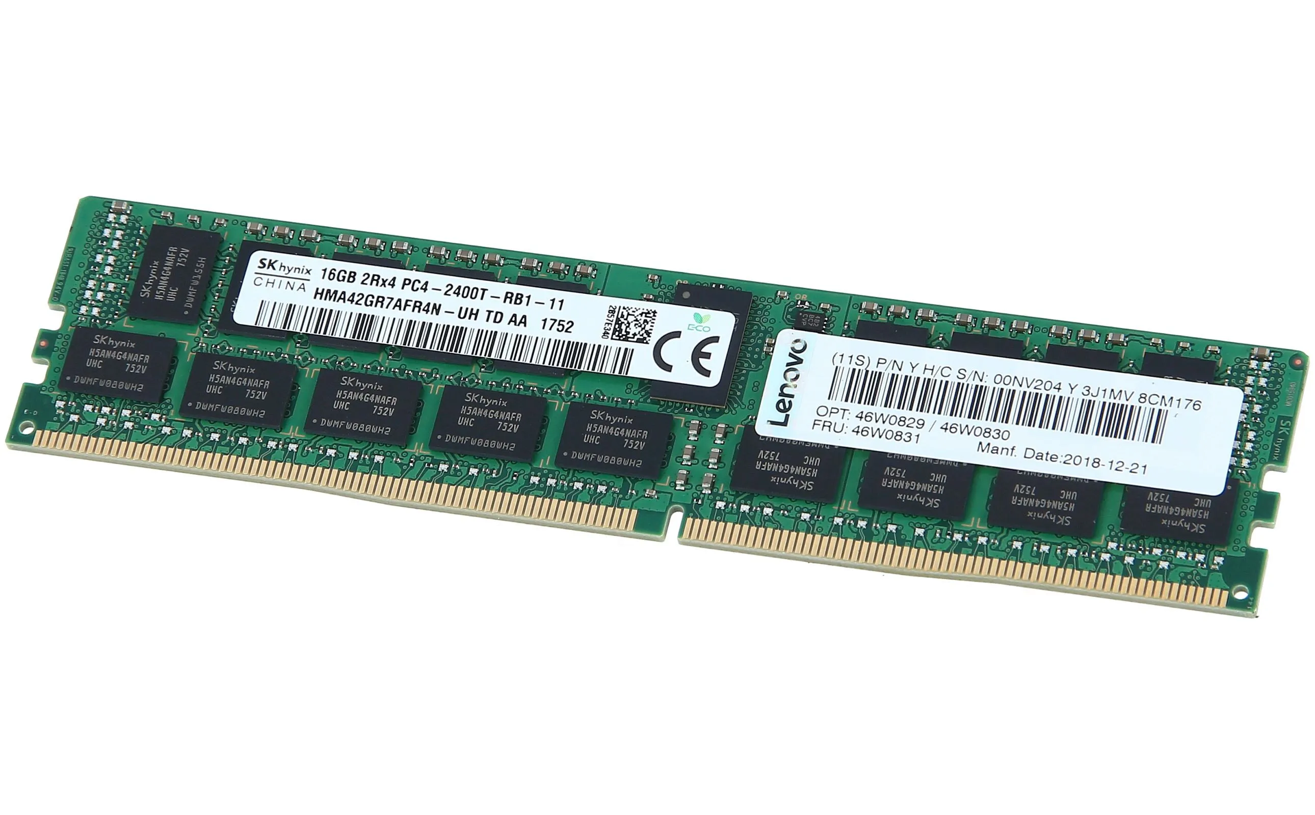 46W0829 LENOVO 16GB (1*16GB) 2RX4 PC4-19200T-R DDR4-2400MHZ RDIMM