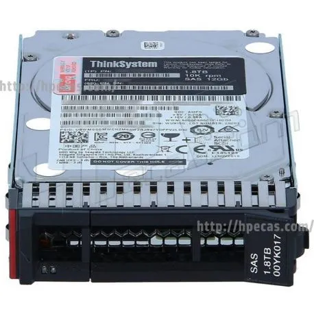 00YK017 Lenovo ThinkSystem 2.5 1.8TB 10K SAS 12Gb Hot Swap 512e HDD