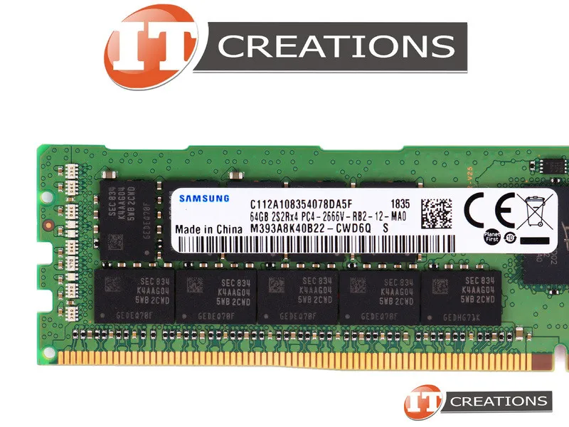 M393A8K40B22-CWD6Q SAMSUNG 64GB (1*64GB) 2S2RX4 PC4-21300V-R DDR4-2666MHZ ECC RDIMM