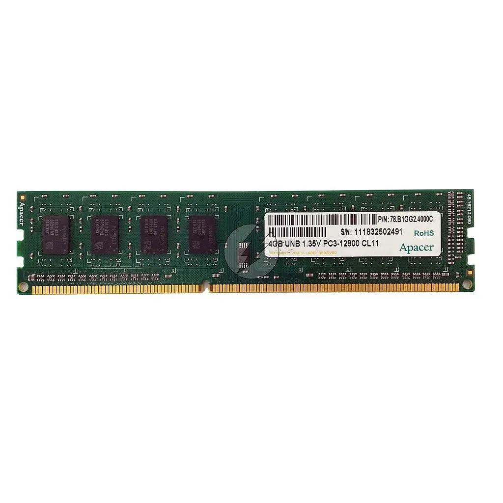 Memória RAM Apacer 78.B1GG2.4000C: DDR3, 4GB, Rx, 1600, UDIMM