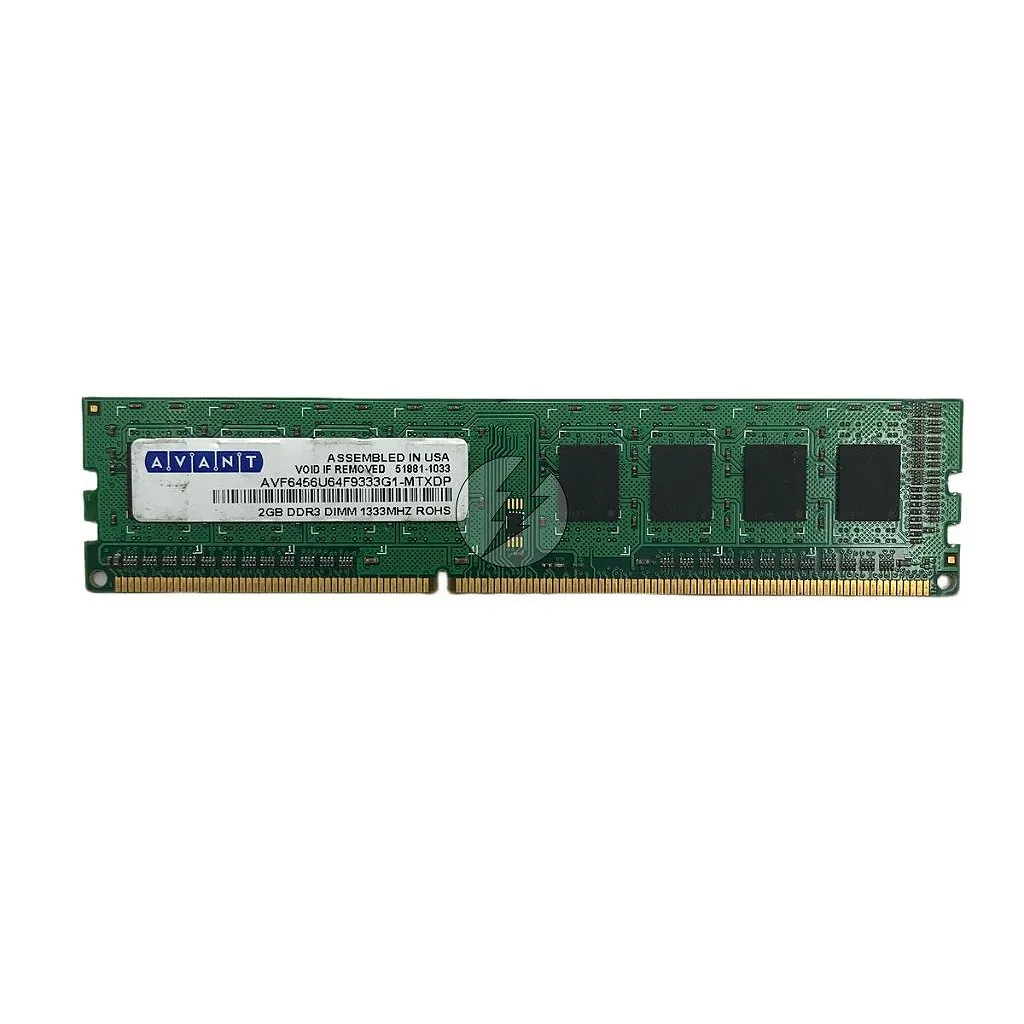 Memória RAM Avant AVF6456U64F9333G1-MTXDP: DDR3, 2GB, Rx, 1333, UDIMM