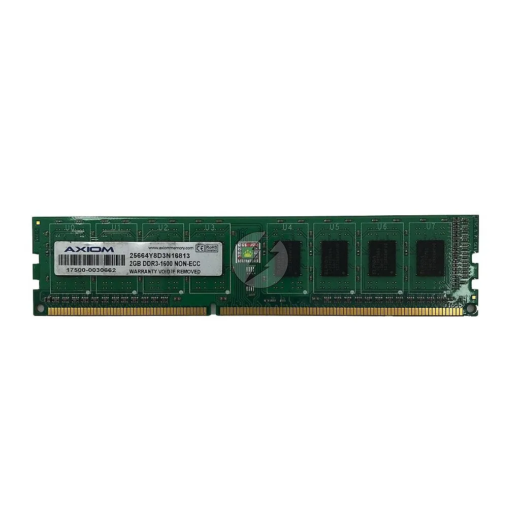 Memória RAM Axiom 25664Y8D3N16813: DDR3, 2GB, Rx, 1600, UDIMM