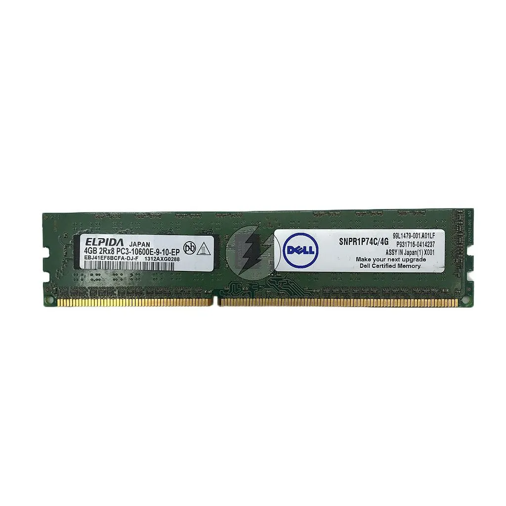 Memória RAM Elpida EBJ41EF8BCFA-DJ-F SNPR1P74C/4G: DDR3, 4GB, 2Rx8, 1333MHz, 10600E, ECC UDIMM