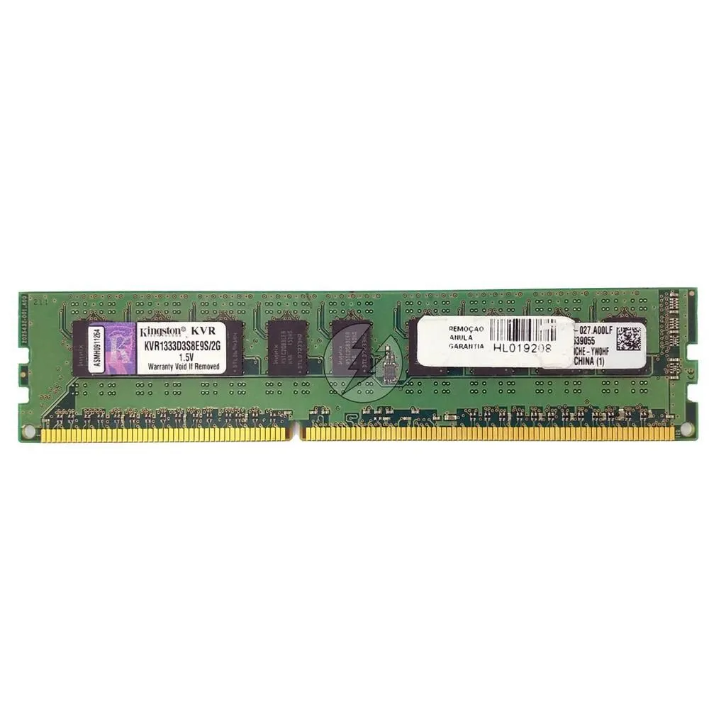 Memória RAM Kingston KVR1333D3S8E9S/2G: DDR3 2GB, 1333U ECC UDIMM