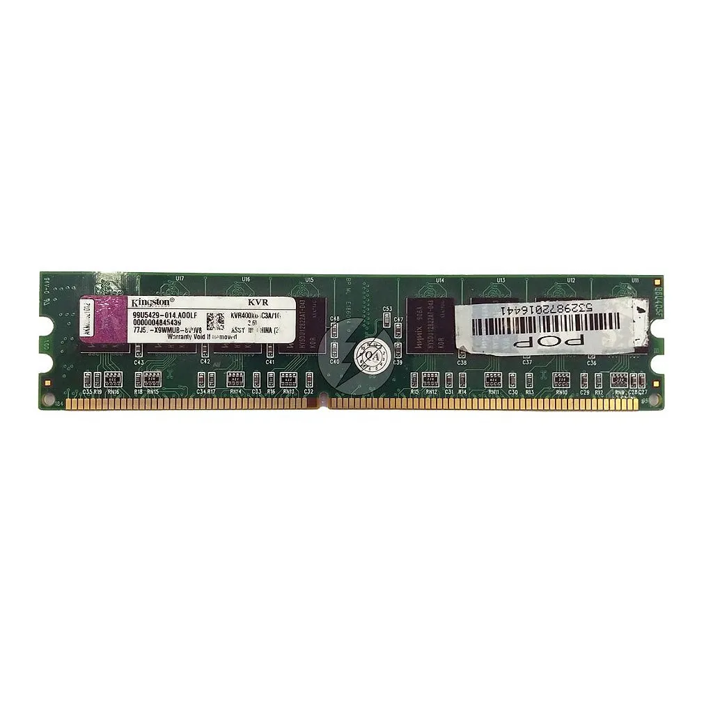 Memória RAM Kingston KVR400X64C3A/1G Chip Hynix: DDR1, 1GB, 2Rx8, 400, UDIMM