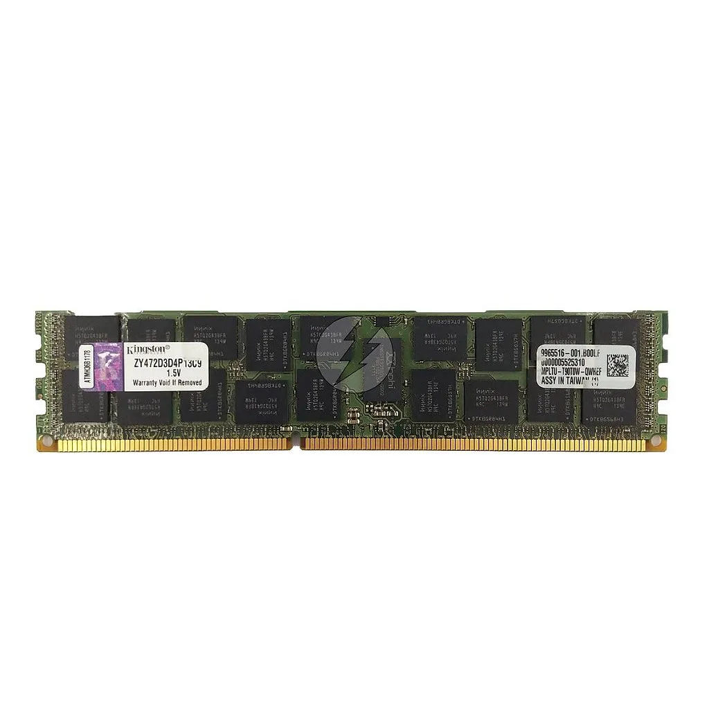 Memória RAM Kingston ZY472D3D4P13C9 chip Hynix: DDR3, 8GB, 2Rx4, 1066R, RDIMM