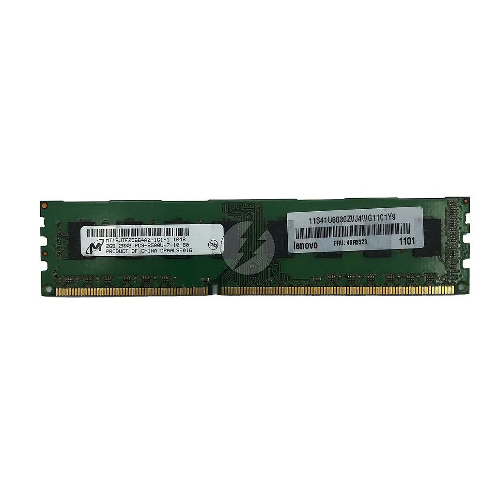 Memória RAM Micron MT16JTF25664AZ-1G1F1 46R3323: DDR3, 2GB, 2Rx8, 1066U, UDIMM