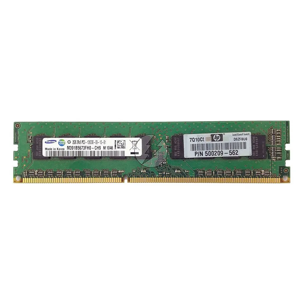 Memória RAM Samsung M391B5673FH0-CH9 500209-562: DDR3, 2GB, 2Rx8, 1333E, ECC UDIMM