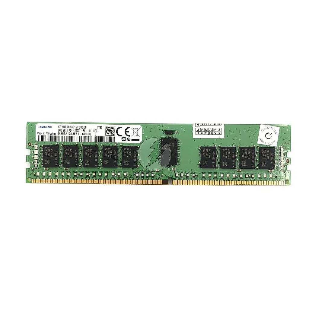 Memória RAM Samsung M393A1G43EB1-CRC0Q 01AG608: DDR4, 8GB, 2Rx8, 2400T, RDIMM
