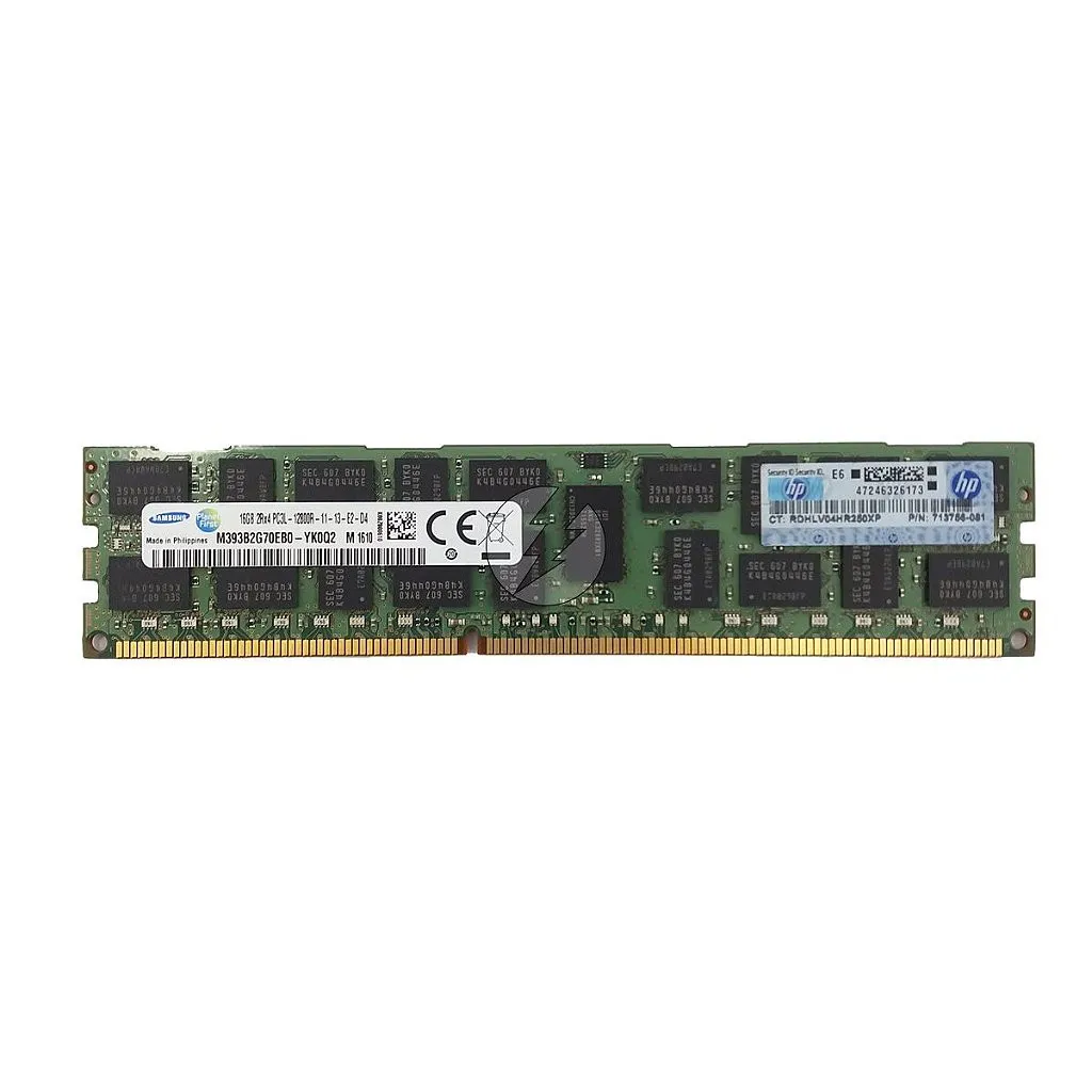 Memória RAM Samsung M393B2G70EB0-YK0 713756-081: DDR3L, 16GB, 2Rx4, 1600MHz, 12800R, RDIMM
