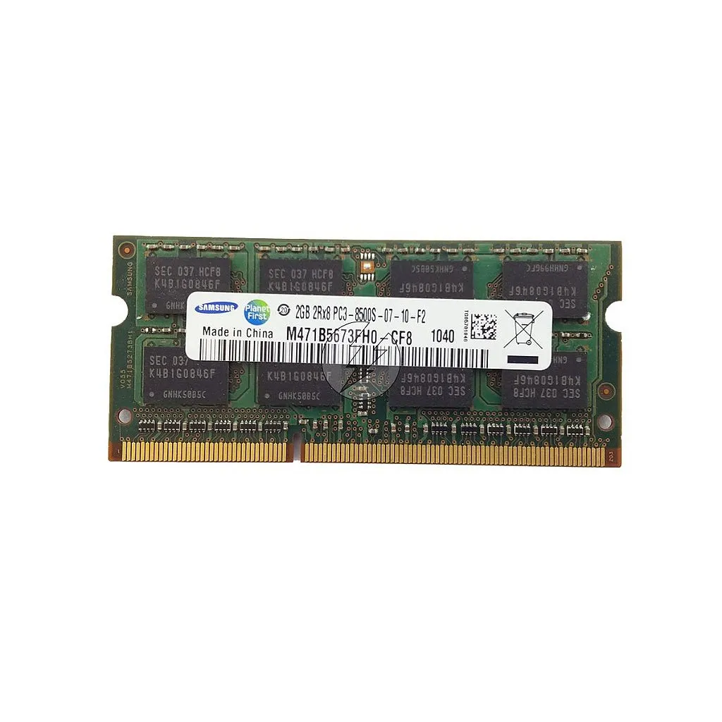 Memória RAM Samsung M471B5673FH0-CF8: DDR3, 2GB, 2Rx8, 1066S, SODIMM