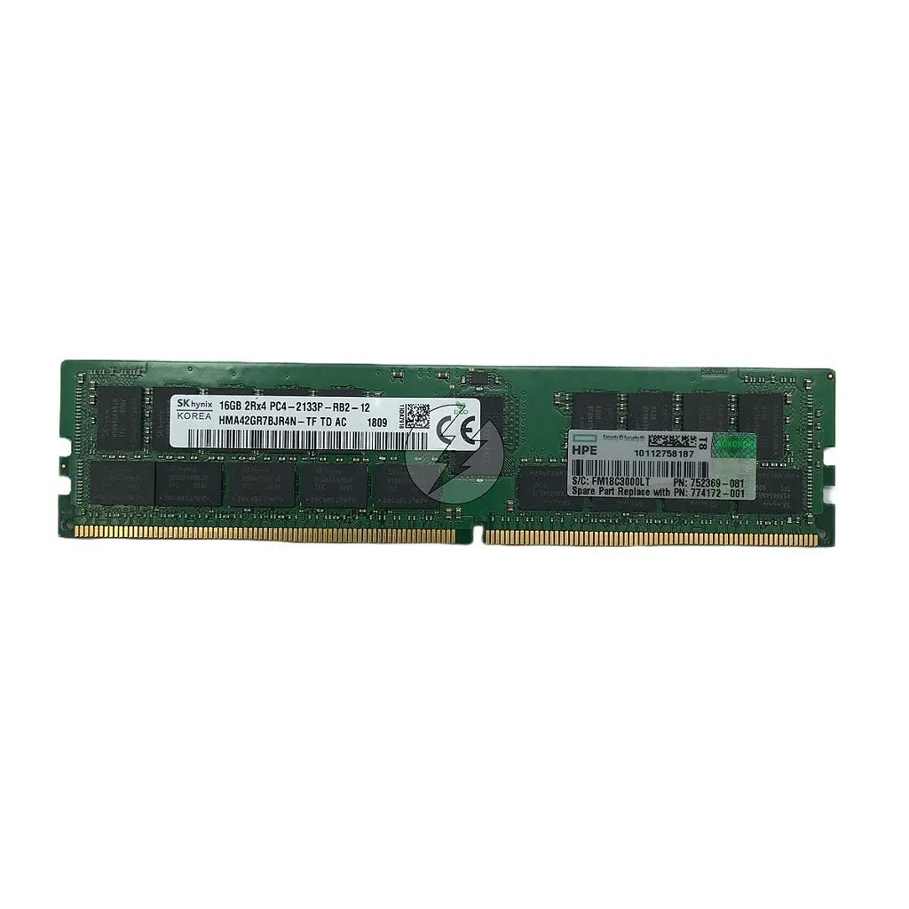 Memória RAM SK hynix HMA42GR7BJR4N-TF 752369-081 774172-001: DDR4, 16GB, 2Rx4, 2133P, RDIMM