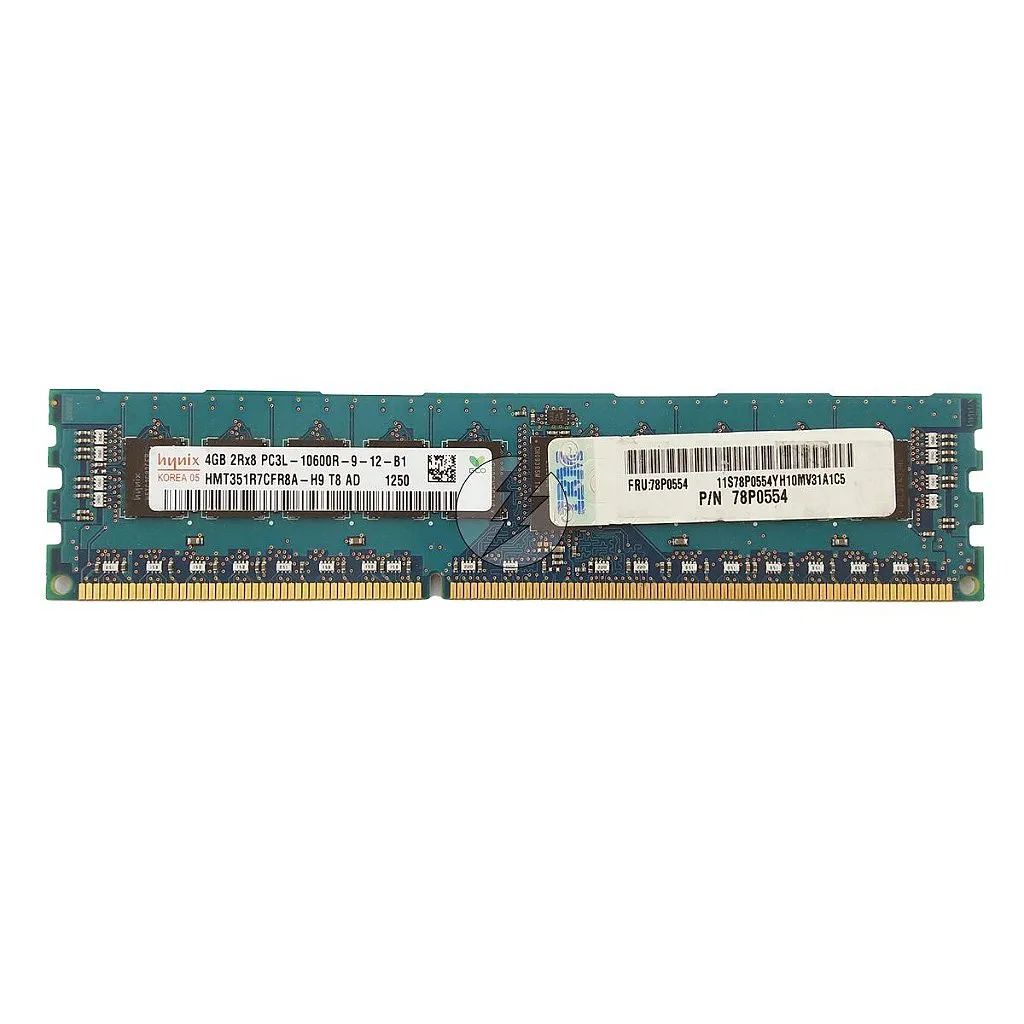 Memória RAM SK hynix HMT351R7CFR8A-H9 78P0554: DDR3L, 4GB, 2Rx8, 1333R, RDIMM
