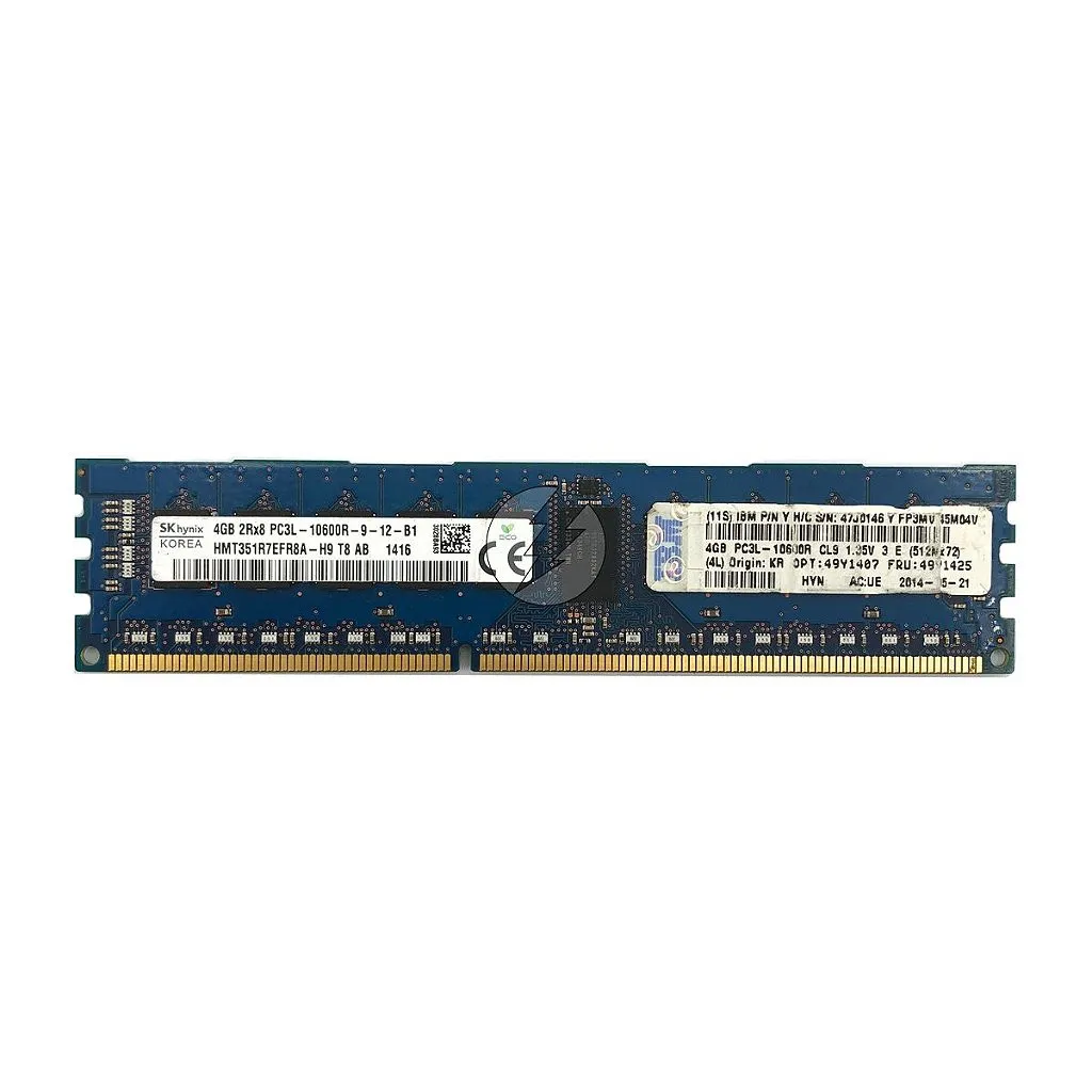 Memória RAM SK Hynix HMT351R7EFR8A-H9: DDR3L, 4GB, 2Rx8, 1333R, RDIMM