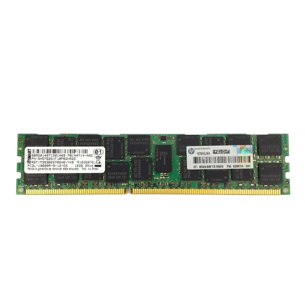 Memória RAM SMART M393B2G70QH0-YH9 SH5722G4FJ8P6QHSQS R163Q07G 628974-281: DDR3L, 16GB, 2Rx4, 1333R, RDIMM