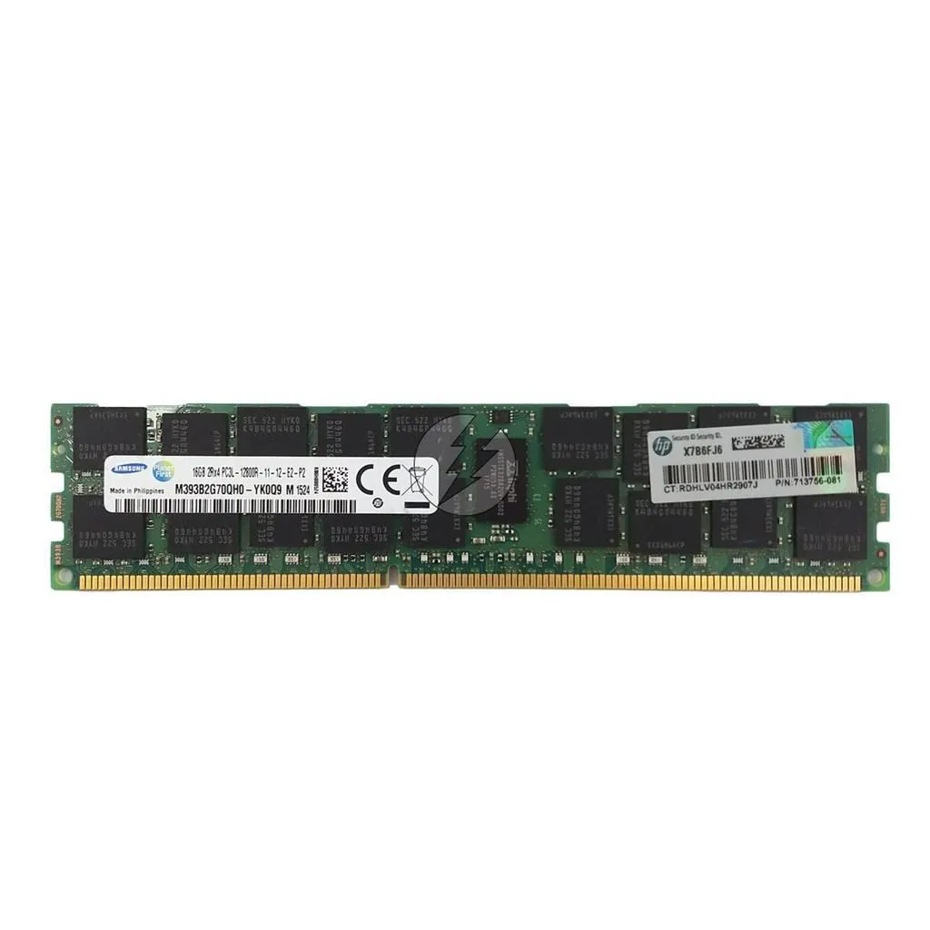 Memória RAM Samsung M393B2G70QH0-YK0 713756-081: DDR3L, 16GB, 2Rx4, 1600MHz, 12800R, RDIMM