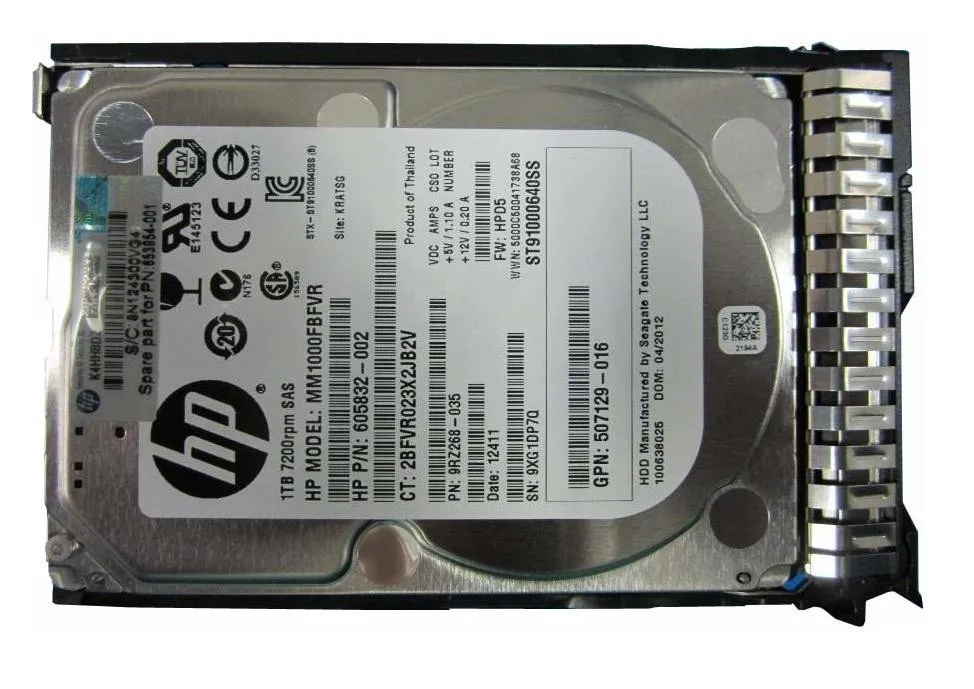 605832-002 HP HP 1TB SAS 6G 7.2K SFF (2.5in) HDD