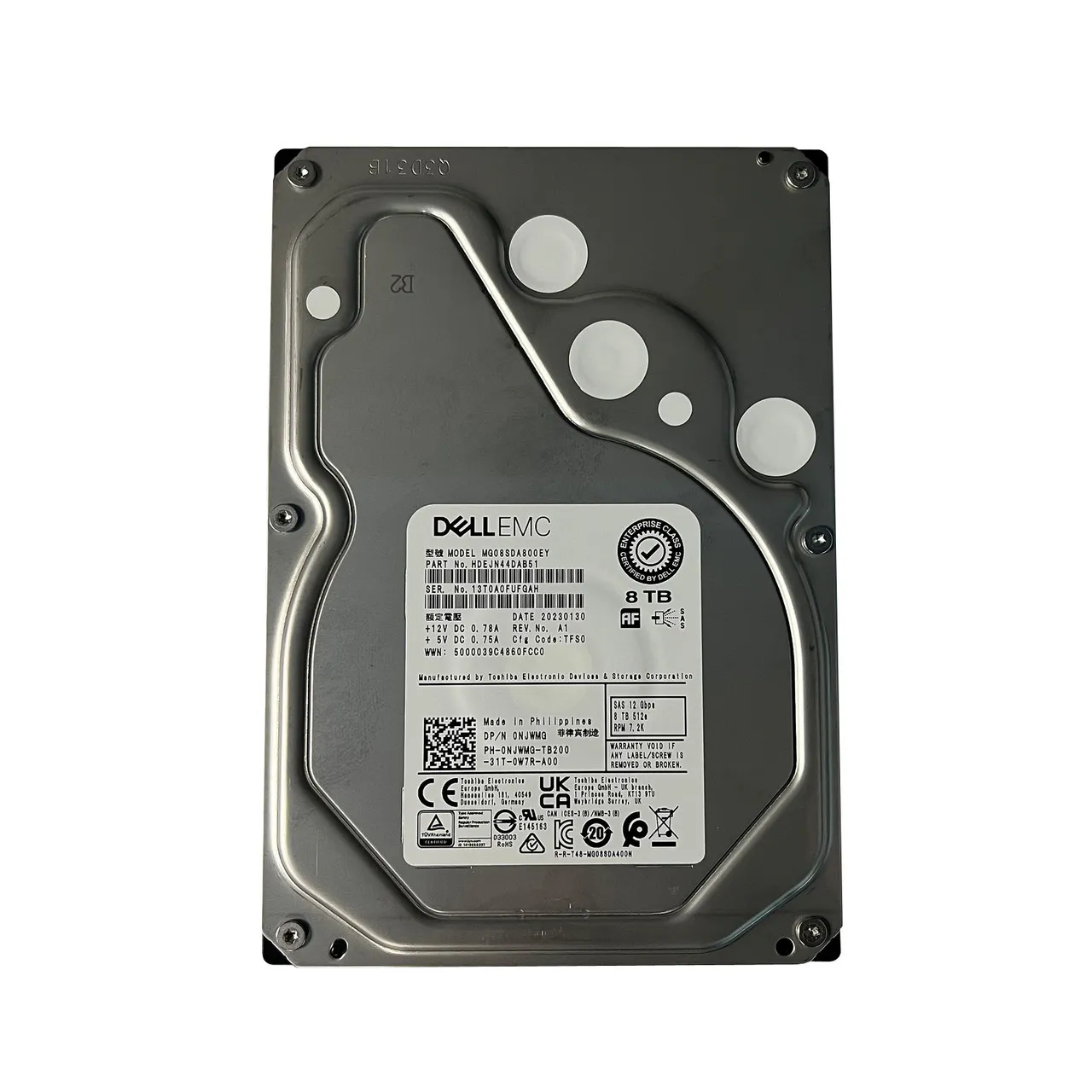NJWMG DELL 8TB 7,2K 12G 3,5INCH SAS HDD