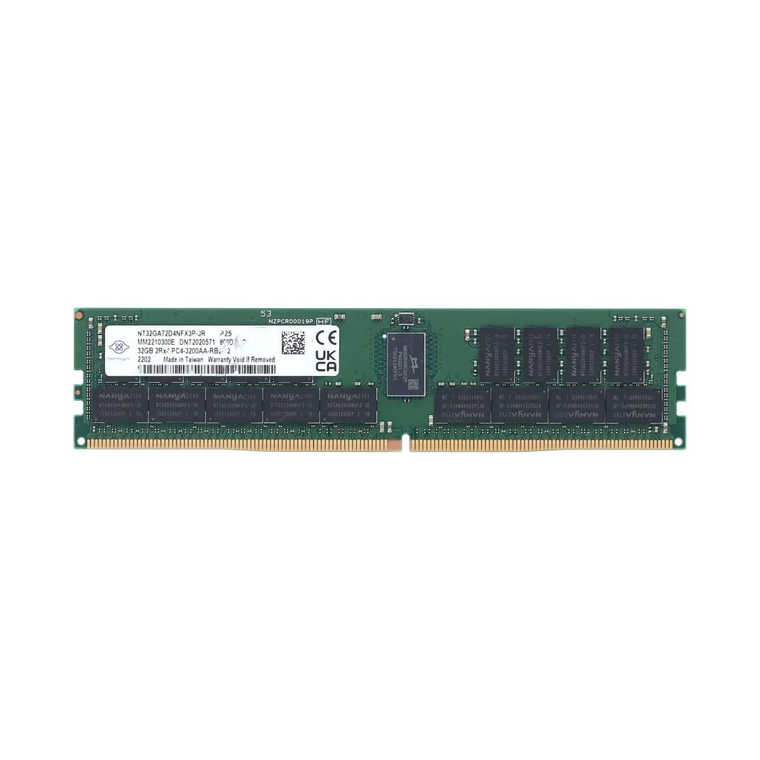NT32GA72D4NFX3P-JR NANYA 32GB (1*32GB) 2RX4 PC4-25600V-R DDR4-3200MHZ RDIMM