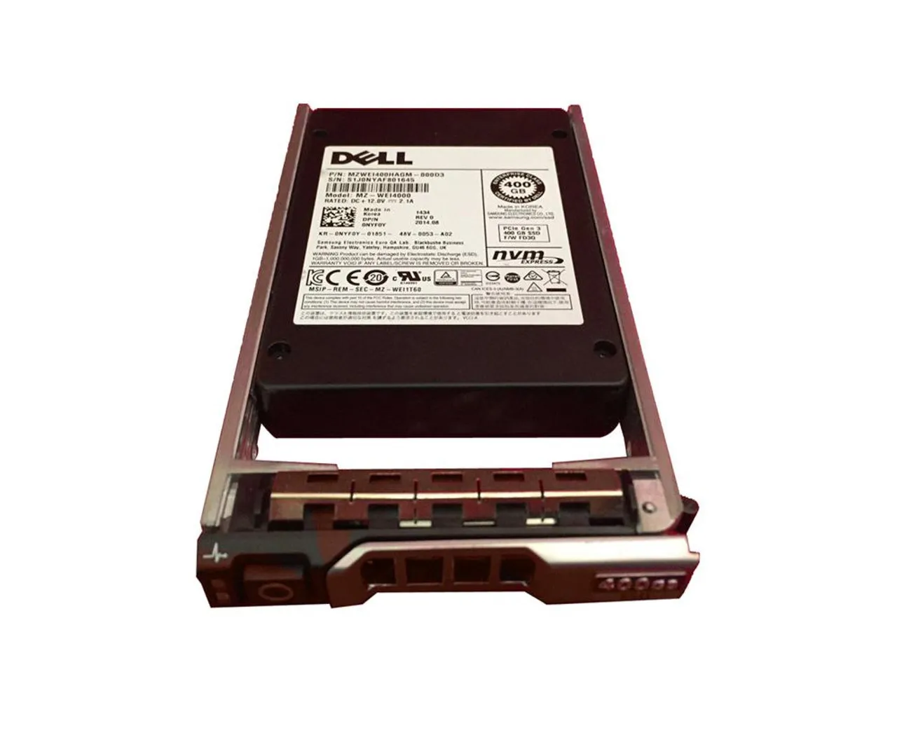 NYF0Y Dell 400GB SSD NVMe 2.5 eMLC PCIe