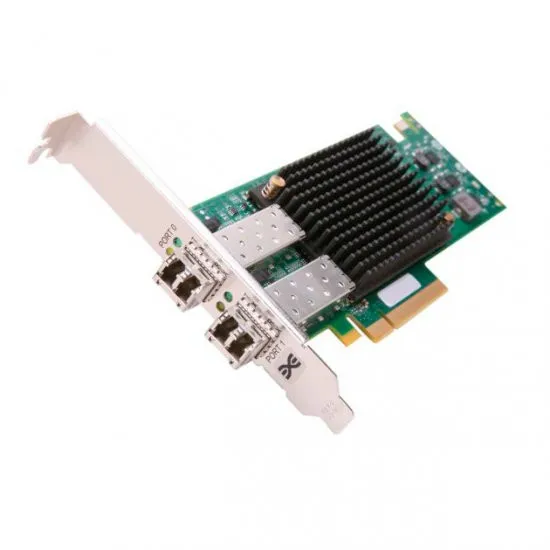 OCE11102 HP NC552SFP 10GbE Ethernet adapter dual port PCIe x8 small form-factor pluggable (SFP+) - Supports short range(SR). long range (LR). long reach mulitimode (LRM) fiber. or direct attach copper (DAC) cable (without SFP)