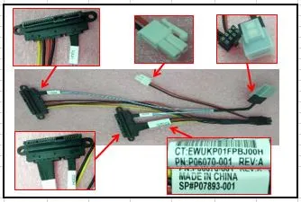 P07893-001 HPE 2*LFF NHP SATA TO MOTHERBOARD CABLE