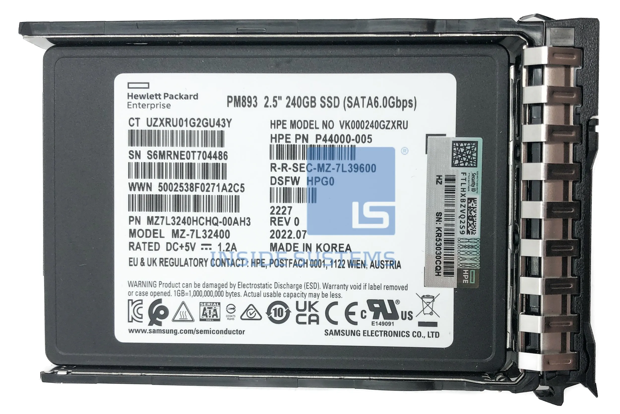 P40496-B21 HPE 240GB SATA 6G Read Intensive SFF BC Multi Vendor SSD