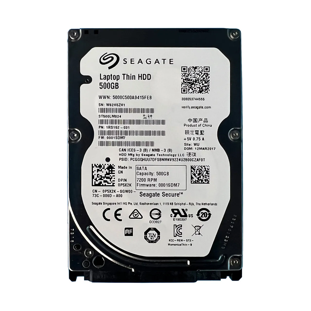 P5X2K DELL 500GB 7,2K 6G 2,5INCH SATA HDD