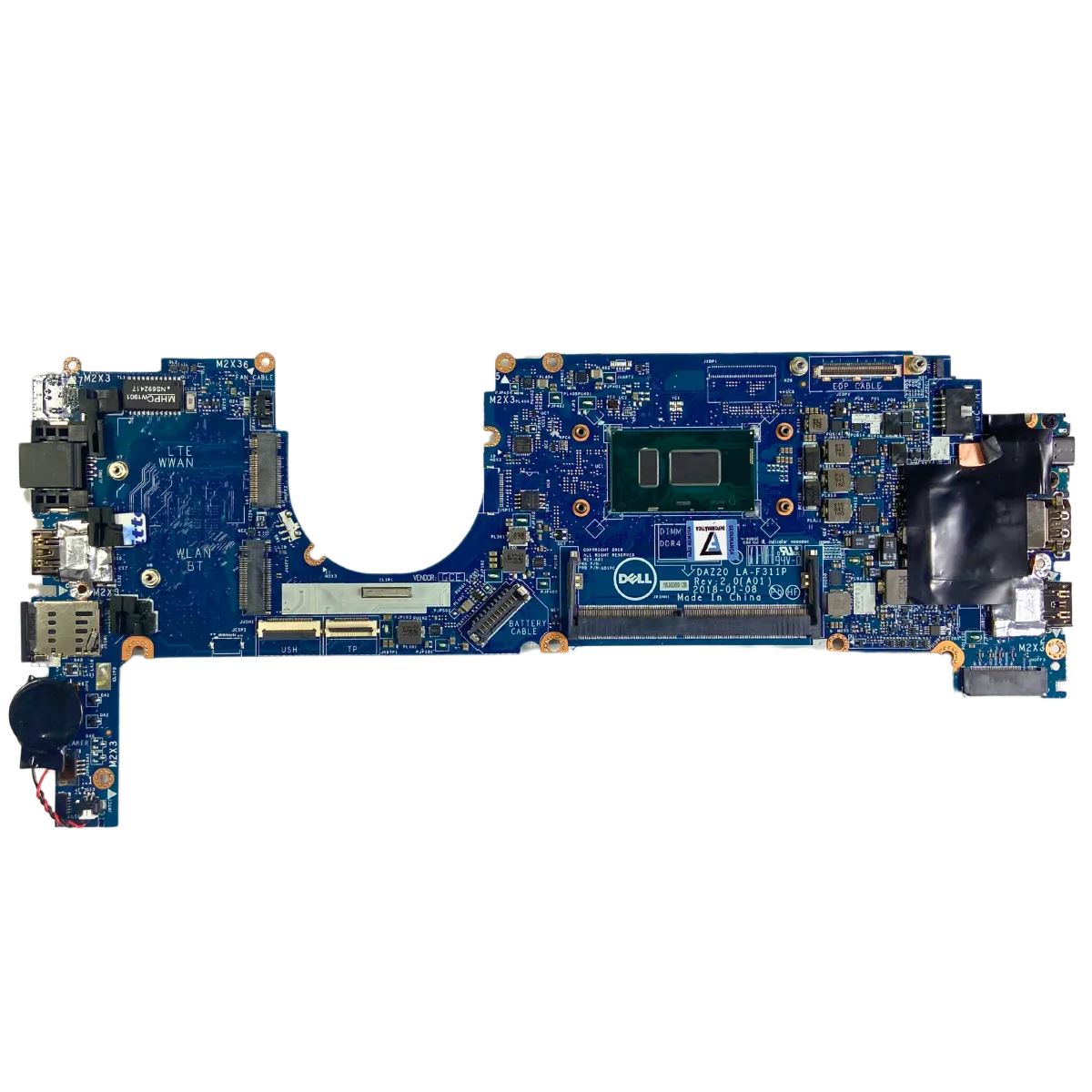 Placa Mãe DellLatitude 7290 739  LA-F311P Core™ i7-8650u